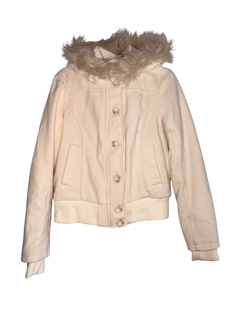 NWOT Vintage Aeropostale EIGHTY-SEVEN Faux-Fur Trimmed Utility Jacket